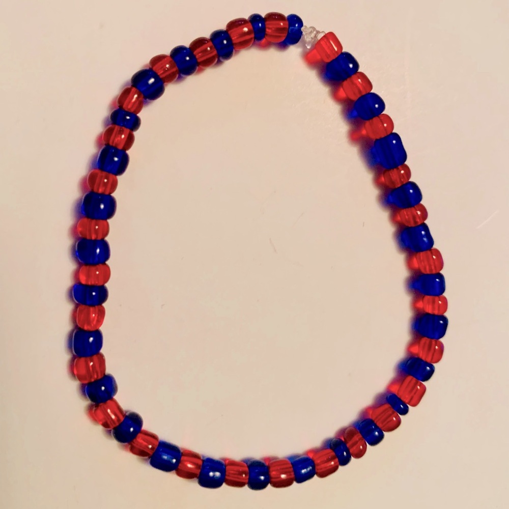 Dark Red and Dark blue handmade bracelet ❤️💙